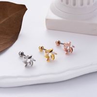 1 Piece Ear Cartilage Rings & Studs IG Style Star Eye Flower Copper Plating Inlay Zircon main image 3