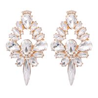 Glam Shiny Water Droplets Alloy Inlay Glass Stone Women's Ear Studs sku image 3