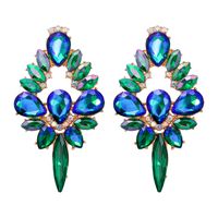 Glam Shiny Water Droplets Alloy Inlay Glass Stone Women's Ear Studs sku image 6
