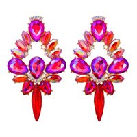 Glam Shiny Water Droplets Alloy Inlay Glass Stone Women's Ear Studs sku image 8
