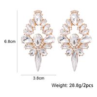 Glam Shiny Water Droplets Alloy Inlay Glass Stone Women's Ear Studs main image 3