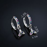 1 Pair Ig Style Commute Fish Tail Plating Inlay Copper Zircon Gold Plated Silver Plated Drop Earrings main image 5