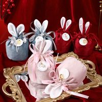 Rabbit Velvet Cloth Wedding Gift Bags 1 Piece sku image 14