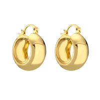 1 Pair Streetwear Geometric Plating Inlay Copper Zircon Gold Plated Hoop Earrings Drop Earrings Ear Studs sku image 4