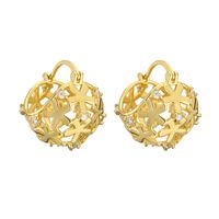1 Pair Streetwear Geometric Plating Inlay Copper Zircon Gold Plated Hoop Earrings Drop Earrings Ear Studs main image 6