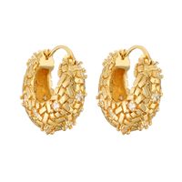 1 Pair Streetwear Geometric Plating Inlay Copper Zircon Gold Plated Hoop Earrings Drop Earrings Ear Studs sku image 5