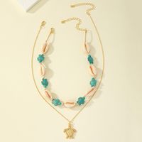 Beach Tropical Korean Style Tortoise Starfish Shell Alloy Plating Women's Pendant Necklace main image 8