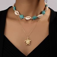 Beach Tropical Korean Style Tortoise Starfish Shell Alloy Plating Women's Pendant Necklace main image 10