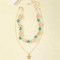 Beach Tropical Korean Style Tortoise Starfish Shell Alloy Plating Women's Pendant Necklace main image 5