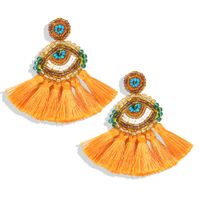 Fashion Women Hand-woven Beads Eye Earrings Nhjq133753 sku image 1