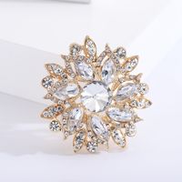 Ethnic Style Shiny Flower Alloy Inlay Crystal Glass Women's Brooches sku image 6