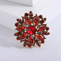 Ethnic Style Shiny Flower Alloy Inlay Crystal Glass Women's Brooches sku image 1