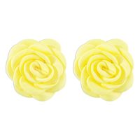 1 Pair Elegant Cute Vintage Style Flower Handmade Cloth Iron Fabric Ear Studs main image 2