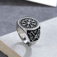 Hip-hop Retro Punk Geometric Titanium Steel Men's Rings main image 3