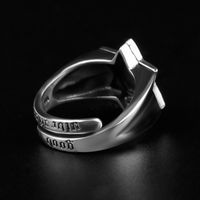 Hip-hop Retro Triangle Eye Sterling Silver Plating Men's Rings main image 7