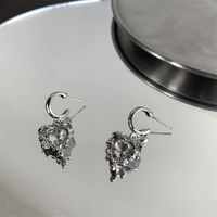 Ig Style Lady Flower Butterfly Bow Knot Imitation Pearl Alloy Inlay Rhinestones Women's Earrings sku image 5