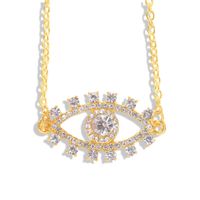 Creative Big Eye Artificial Gemstone Alloy Necklace Nhjq149028 sku image 4