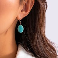 Simple Style Classic Style Commute Cross Round Turquoise Irregular Three-dimensional Women's Drop Earrings main image 1