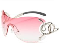 Simple Style Cool Style Snake Pc Square Frameless Women's Sunglasses sku image 4