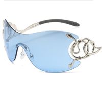Simple Style Cool Style Snake Pc Square Frameless Women's Sunglasses sku image 8