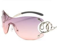 Simple Style Cool Style Snake Pc Square Frameless Women's Sunglasses sku image 3