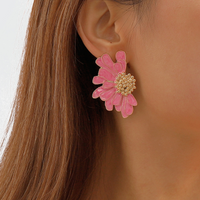 Elegant Vintage Style Sweet Flower Alloy Enamel Women's Ear Studs main image 4