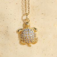Elegant Classic Style Star Copper 14k Gold Plated Zircon Necklace In Bulk sku image 4