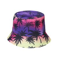 Women's Streetwear Coconut Tree Printing Flat Eaves Bucket Hat sku image 2