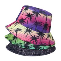 Women's Streetwear Coconut Tree Printing Flat Eaves Bucket Hat main image 1