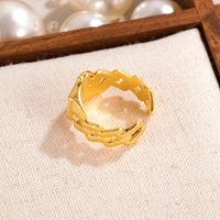 Vintage Style Simple Style Clock Copper Alloy Plating Hollow Out 18k Gold Plated Women's Open Ring main image 5
