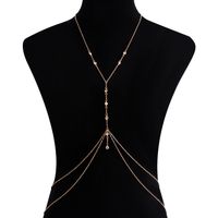 Sexy Geometric Metal Plating Inlay Rhinestones Women's Chain Belts sku image 6