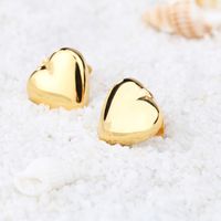 Acero Inoxidable Perla Artificial Chapados en oro de 18k Elegante Con Cuentas Forma De Corazón Pulsera Aretes Collar main image 7