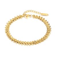 Modern Style Solid Color Titanium Steel Plating 18k Gold Plated Bracelets Necklace main image 6