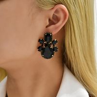 Glam Shiny Water Droplets Copper Alloy Inlay Glass Women's Ear Studs main image 7