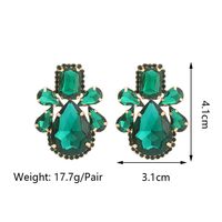 Glam Shiny Water Droplets Copper Alloy Inlay Glass Women's Ear Studs main image 6