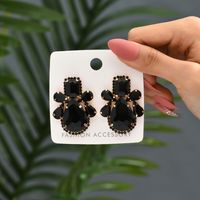 Glam Shiny Water Droplets Copper Alloy Inlay Glass Women's Ear Studs sku image 9