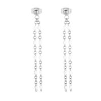 1 Pair Simple Style Chain Plating Stainless Steel Drop Earrings sku image 6