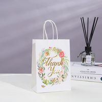 Fashion Letter Flower Kraft Paper Daily Gift Bags 1 Piece sku image 2