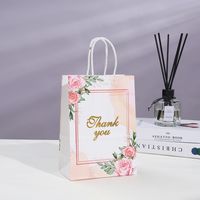 Fashion Letter Flower Kraft Paper Daily Gift Bags 1 Piece sku image 4