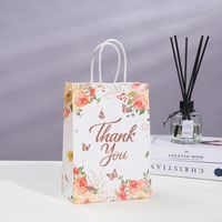 Fashion Letter Flower Kraft Paper Daily Gift Bags 1 Piece sku image 5