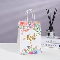 Fashion Letter Flower Kraft Paper Daily Gift Bags 1 Piece sku image 14