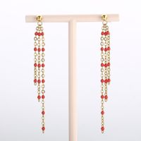 1 Pair Modern Style Tassel Plating Chain Stainless Steel 18K Gold Plated Drop Earrings main image 7