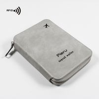 Unisex Letter Solid Color Pu Leather Zipper Wallets main image 4