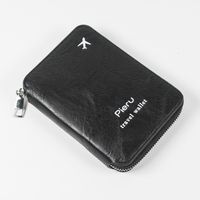 Unisex Letter Solid Color Pu Leather Zipper Wallets sku image 1