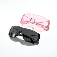 Hip-hop Punk Streetwear Solid Color Pc Square Frameless Women's Sunglasses main image 3