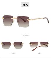 Classic Style Streetwear Square Ac Square Frameless Men's Sunglasses sku image 5