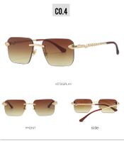 Classic Style Streetwear Square Ac Square Frameless Men's Sunglasses sku image 4