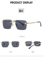 Classic Style Streetwear Square Ac Square Frameless Men's Sunglasses sku image 1