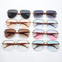 Vintage Style Simple Style Solid Color Pc Square Patchwork Full Frame Men's Sunglasses main image 3