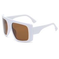 Lady Simple Style Solid Color Pc Toad Glasses Full Frame Women's Sunglasses sku image 7